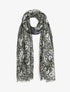 Foulard effiloché à imprimé cachemire - Kaki - 1