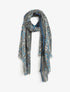 Foulard effiloché à imprimé cachemire - Bleu - 4