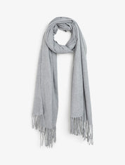Echarpe en laine mélangée - Gris clair - 1