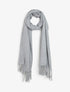Echarpe en laine mélangée - Gris clair - 1