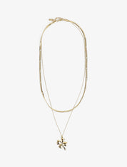 Collier double rangs à pendentif trèfle - Or - 3