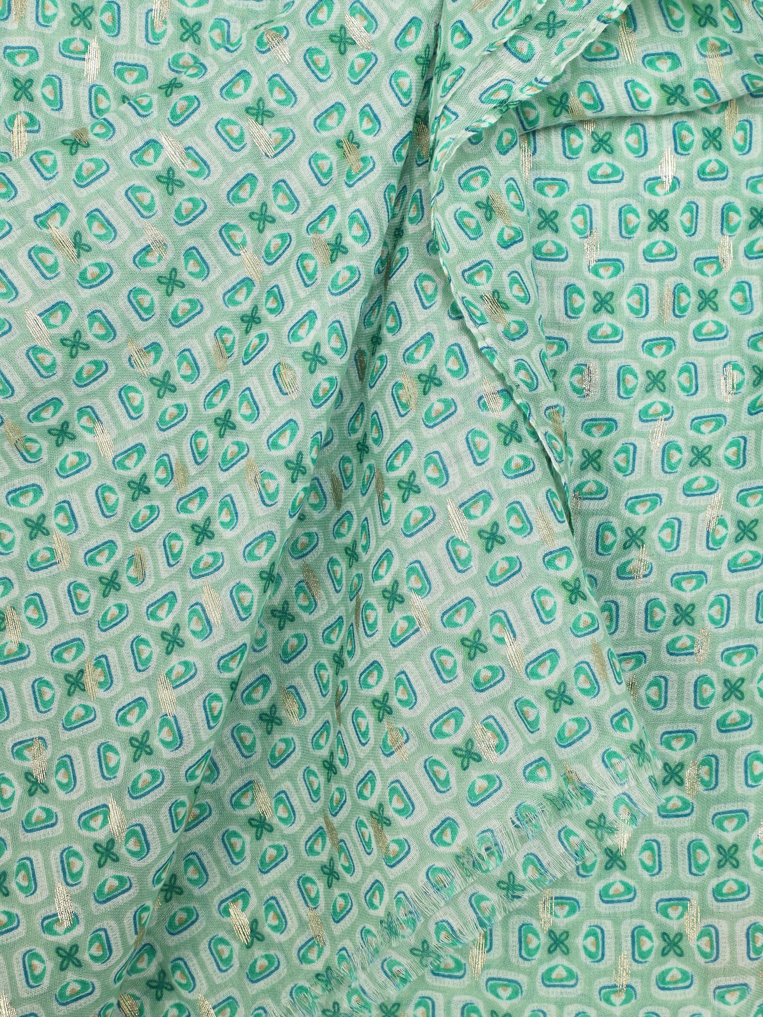 Foulard imprimé mosaïque irisé - Vert - 3