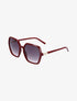Lunettes de soleil oversize forme carrée - Bordeaux - 2