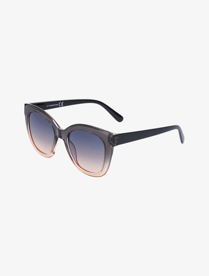 Lunettes de soleil forme ronde - Noir/rose - 2