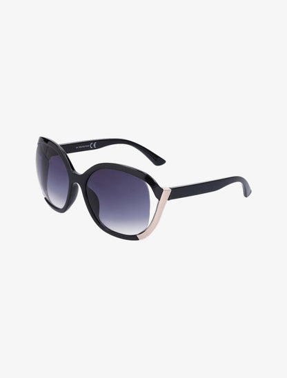 Lunettes de soleil rondes oversize - Or - 2