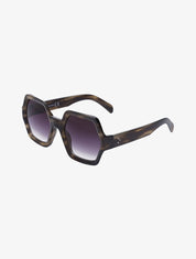 Lunettes octogonales oversize - Marron - 1