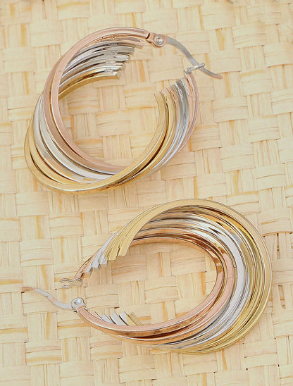 Créole multi rang tricolore - Or - 1