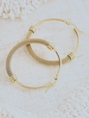 Créoles texturés style serpent - Or - 4