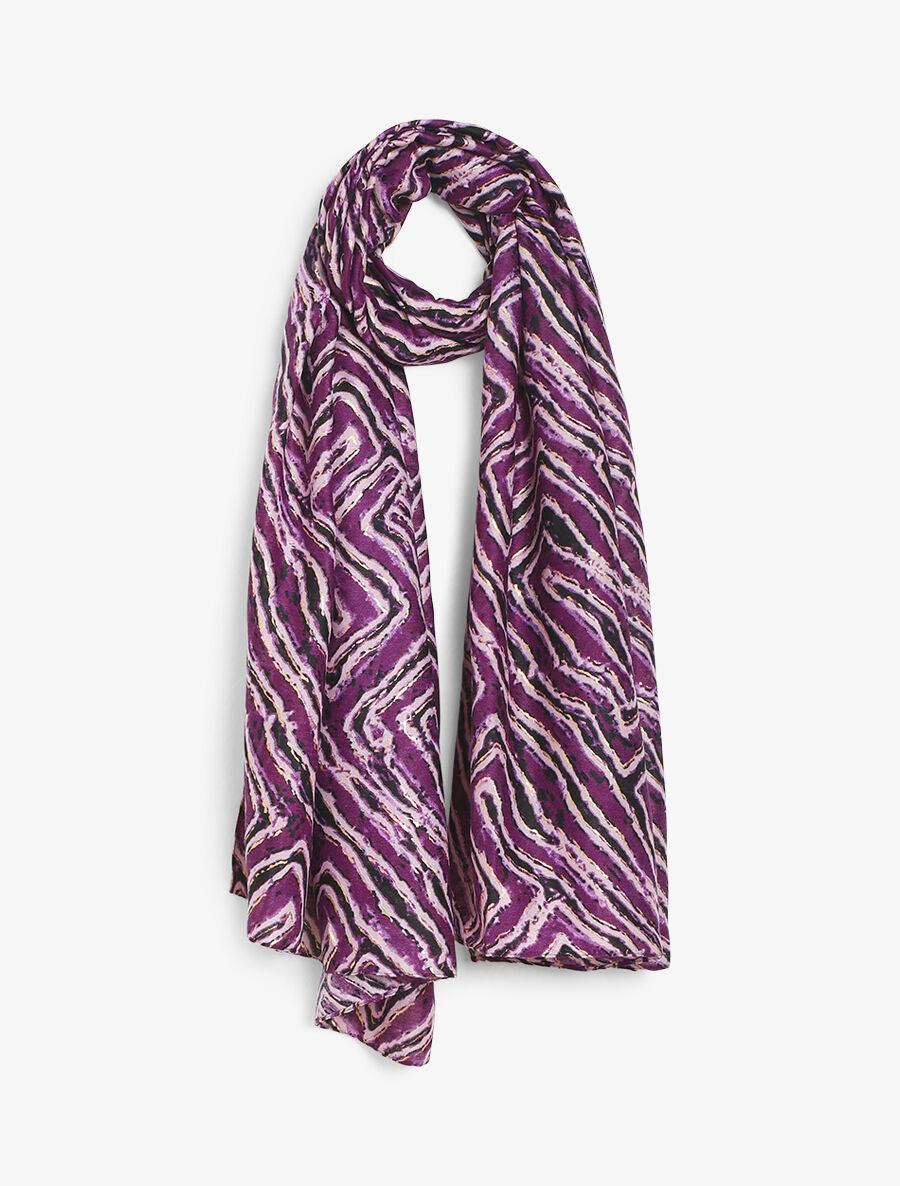 Foulard imprimé abstrait - Violet - 4