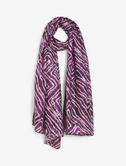 Foulard imprimé abstrait - Violet - 4