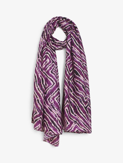 Foulard imprimé abstrait - Violet - 4