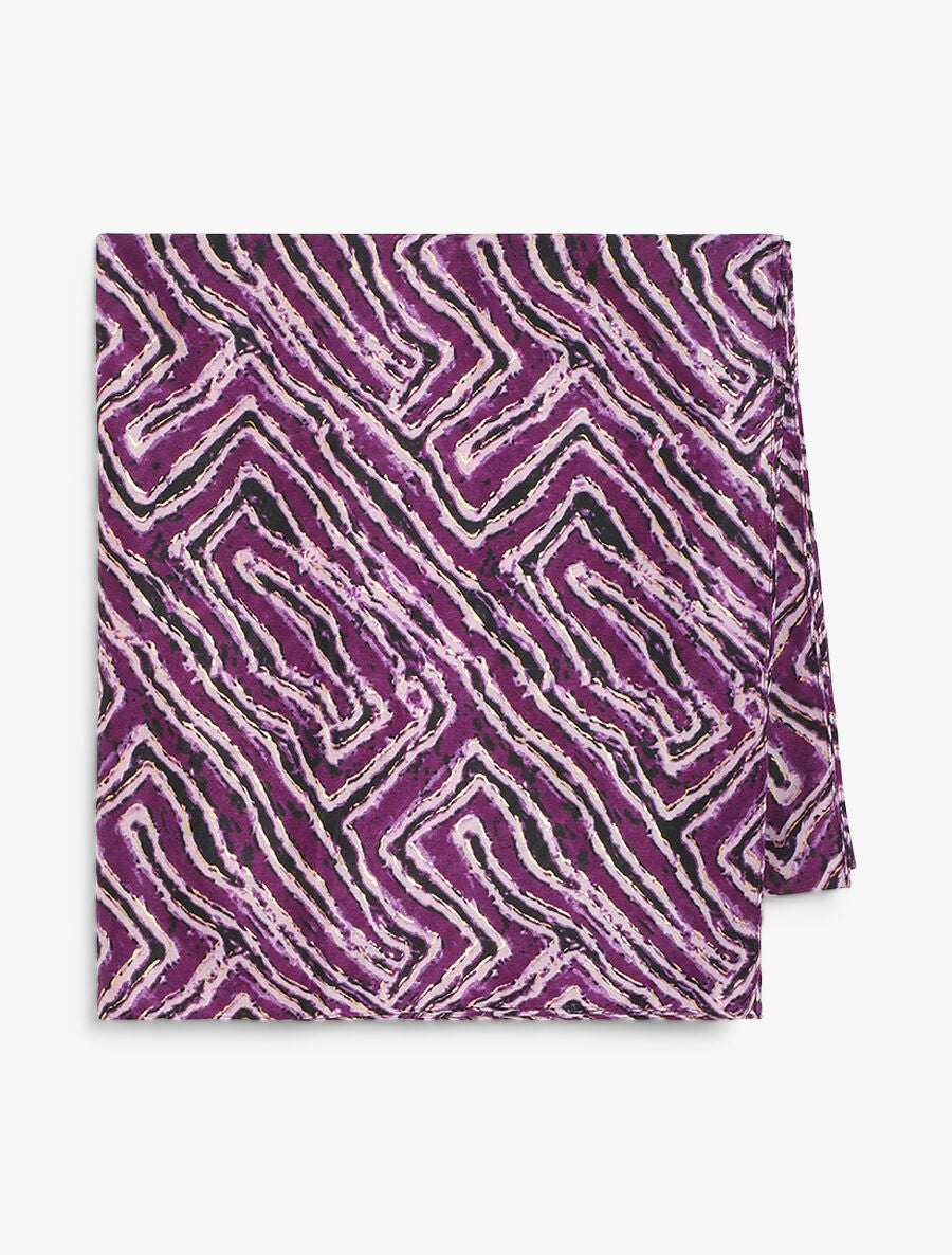 Foulard imprimé abstrait - Violet - 2