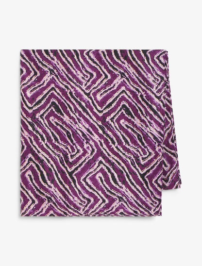 Foulard imprimé abstrait - Violet - 2