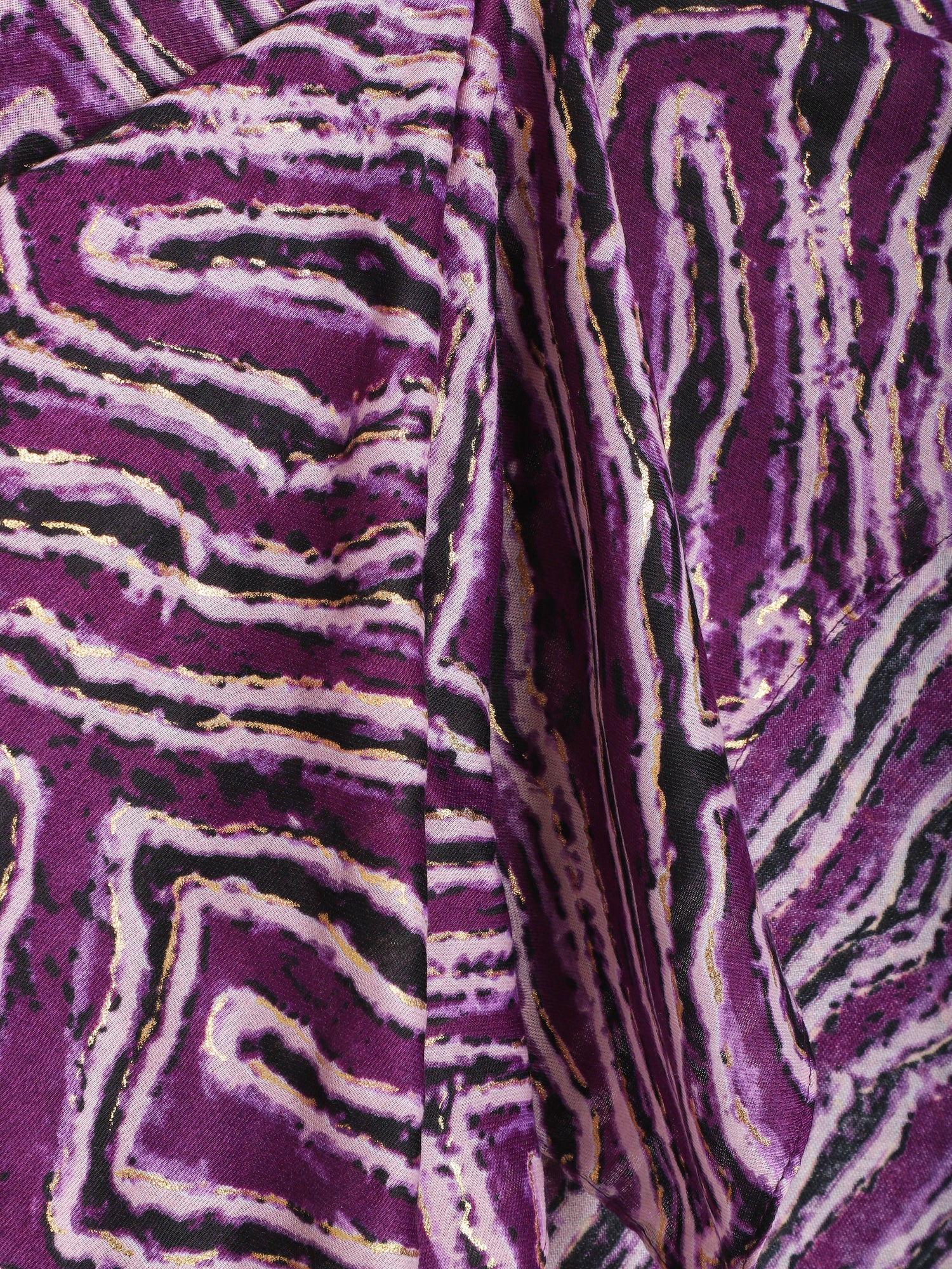 Foulard imprimé abstrait - Violet - 3