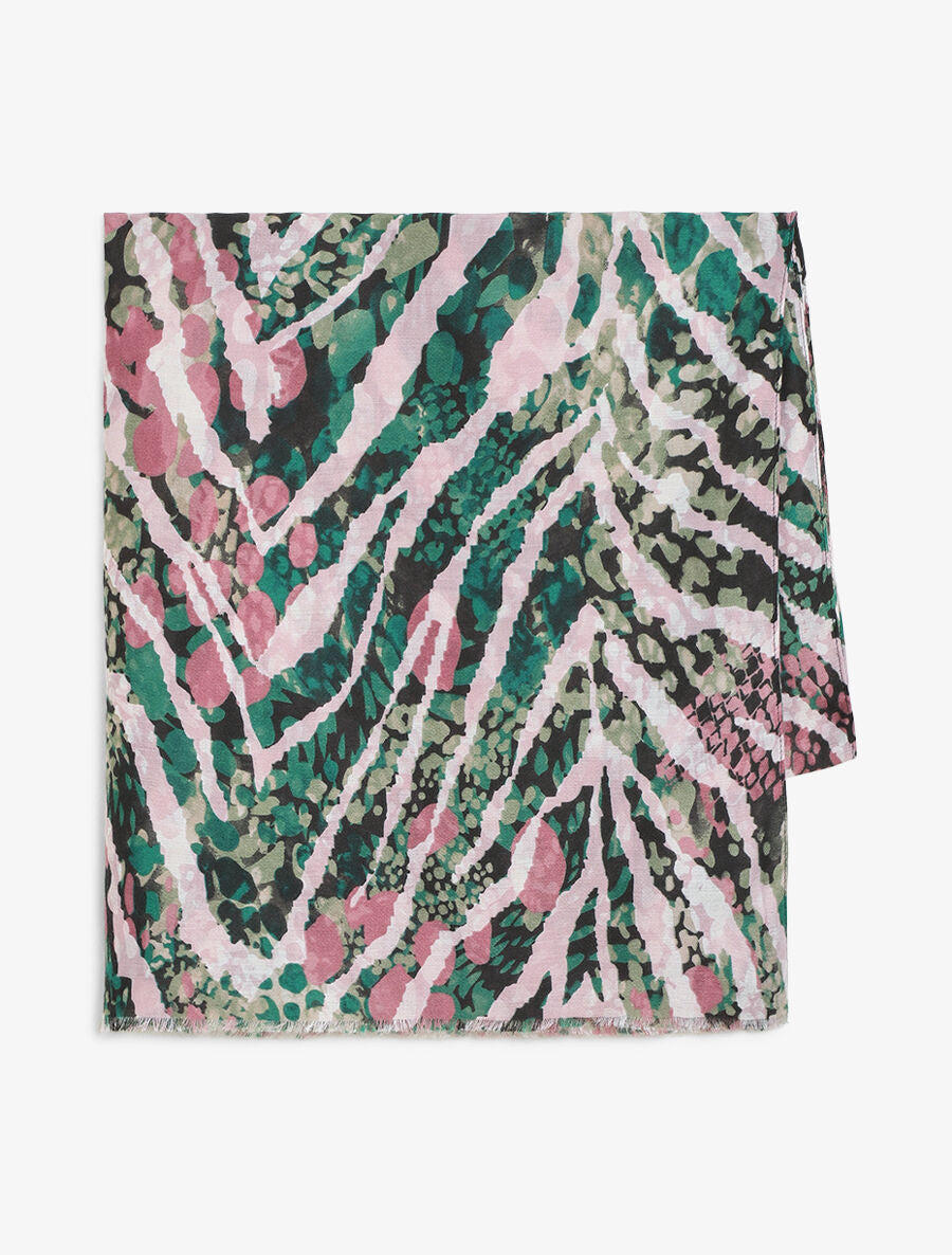 Foulard à imprimé abstrait - Vert - 2