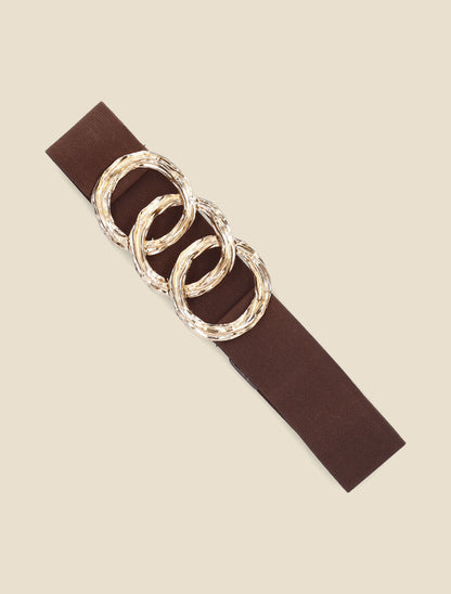 Ceinture à anneaux - Marron - 2