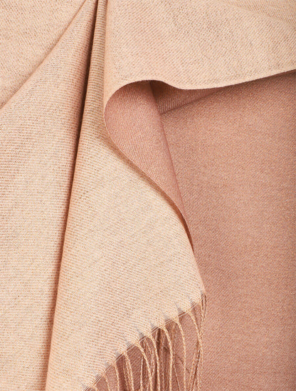 Foulard uni irisé à bords frangés - Camel - 3