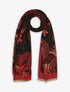Echarpe imprimé graphique - Rouge - 1