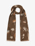 Echarpe imprimé fleurs - Taupe - 1