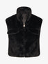 Veste sans manches en fausse fourrure - Noir - 1