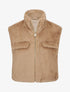 Veste sans manches en fausse fourrure - Taupe - 1