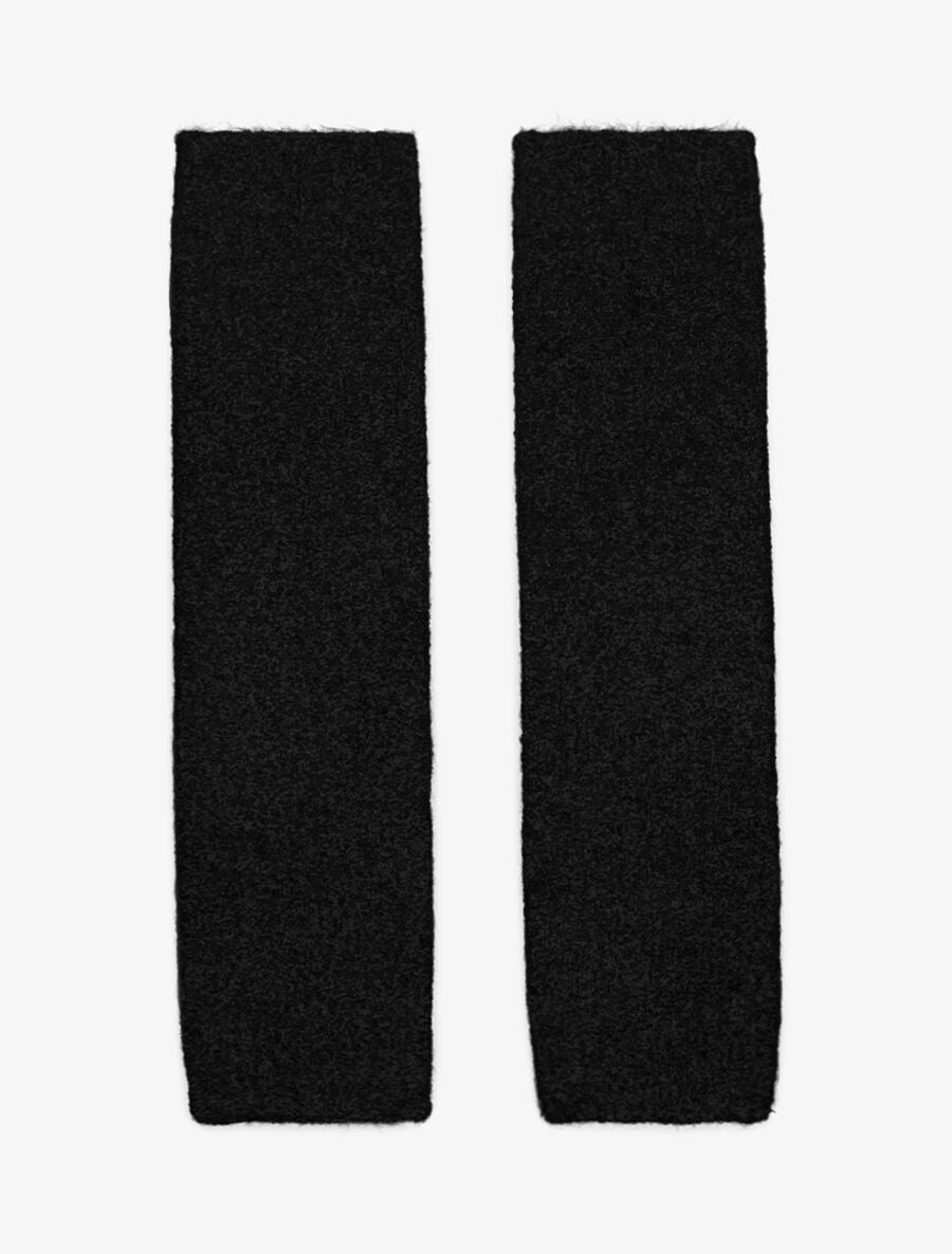 Mitaines longues en maille - Noir - 2