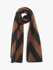 Echarpe motif zigzag - Camel - 4