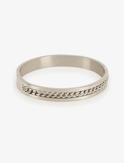 Jonc à motif tressé - Argent - 2
