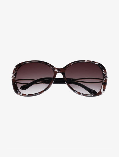 Lunettes de soleil ovales oversize - Marron - 2
