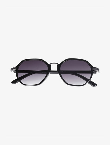Lunettes de soleil octogonales - Noir - 2