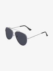 Lunettes de soleil aviateur - Noir/argent - 3