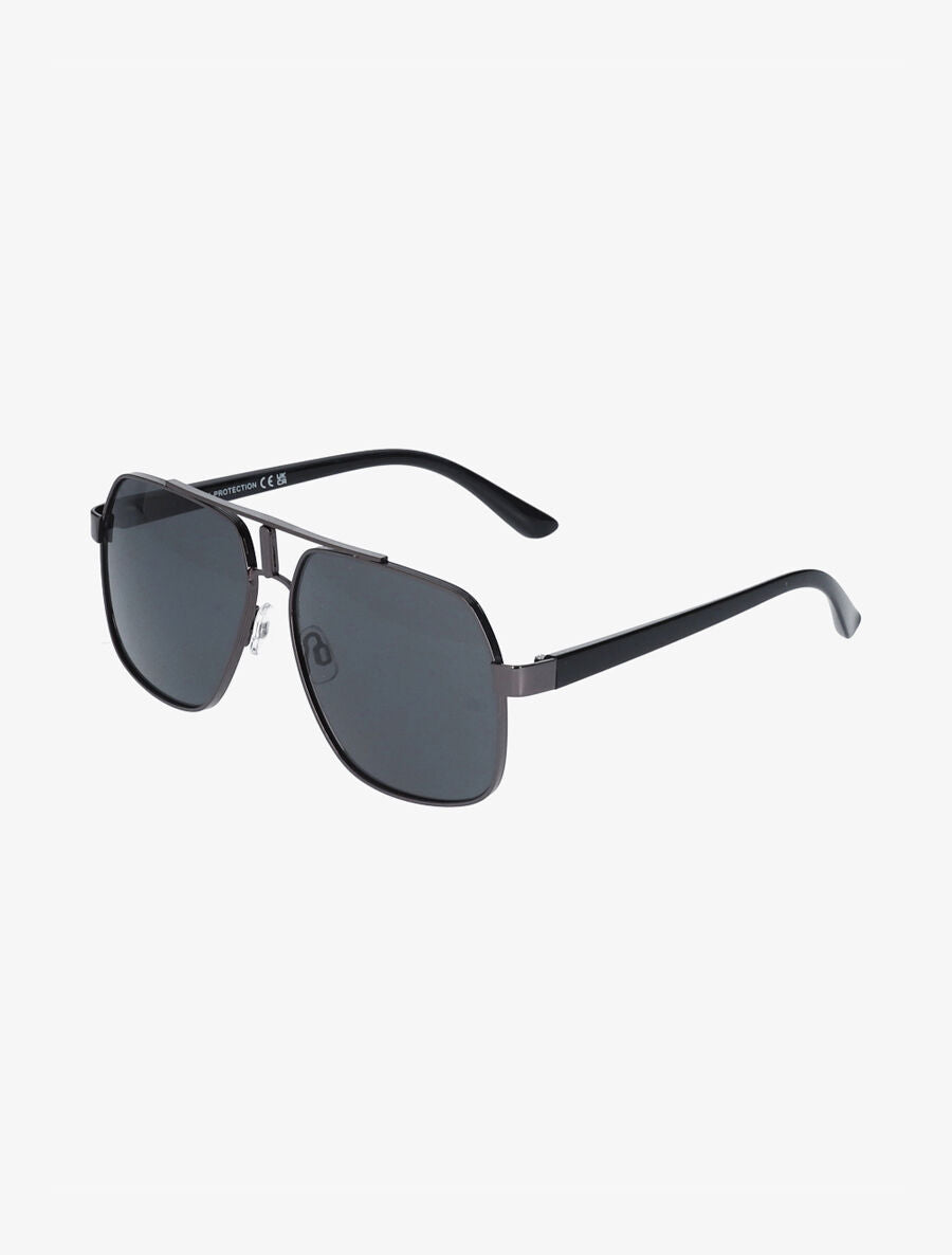 Lunettes de soleil monture métallique - Noir - 3