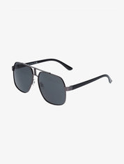 Lunettes de soleil monture métallique - Noir - 3