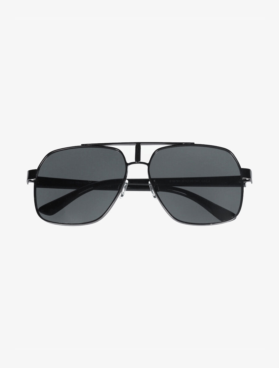 Lunettes de soleil monture métallique - Noir - 2