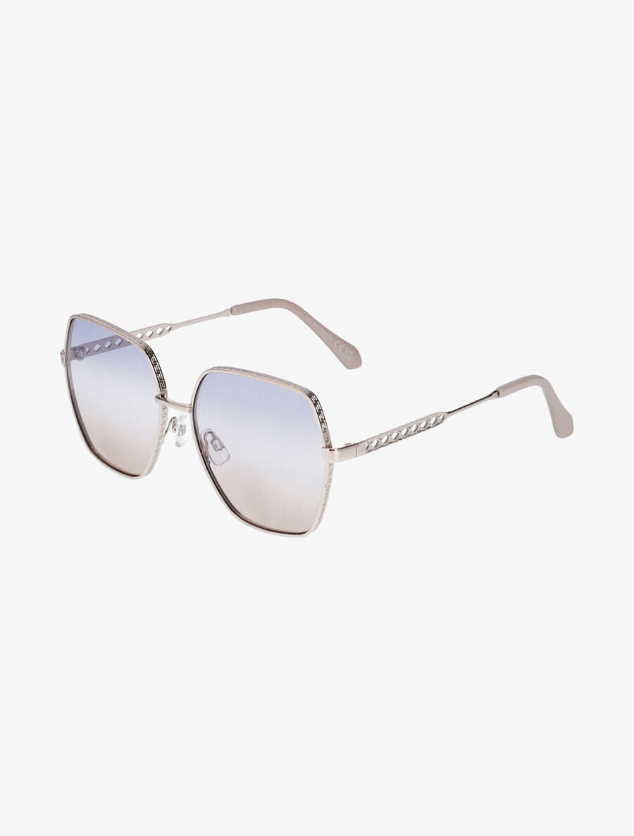 Lunettes octogonales oversize - Beige - 1