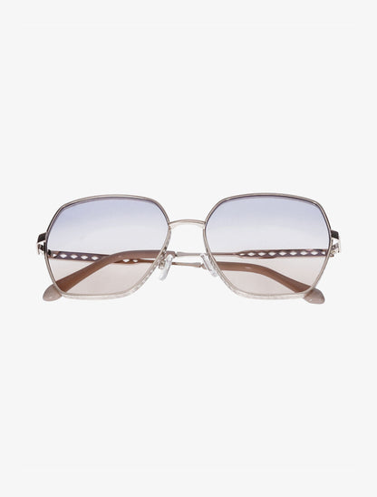 Lunettes octogonales oversize - Beige - 2