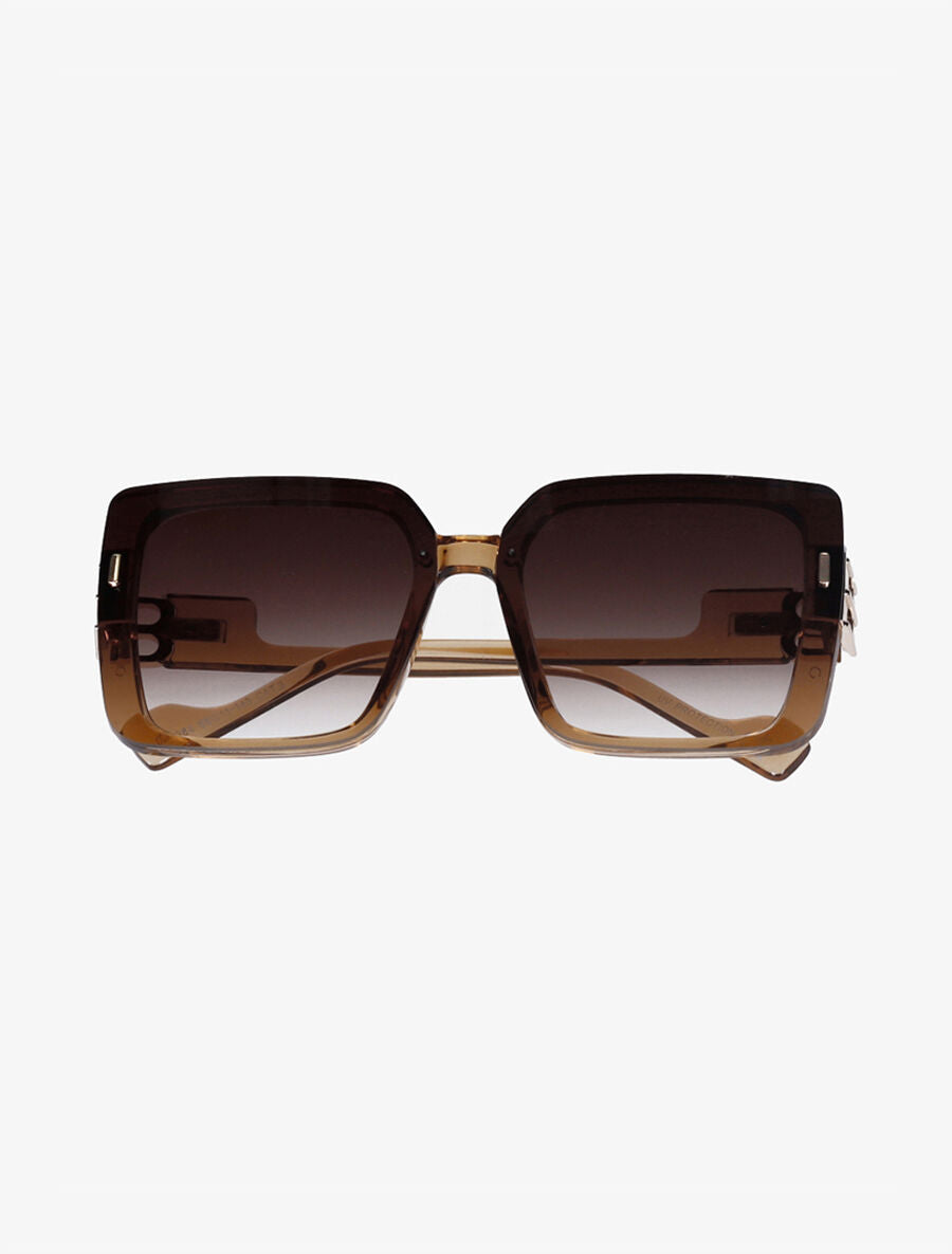 Lunettes de soleil carrées - Camel - 2