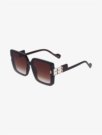 Lunettes de soleil carrées - Chocolat - 1