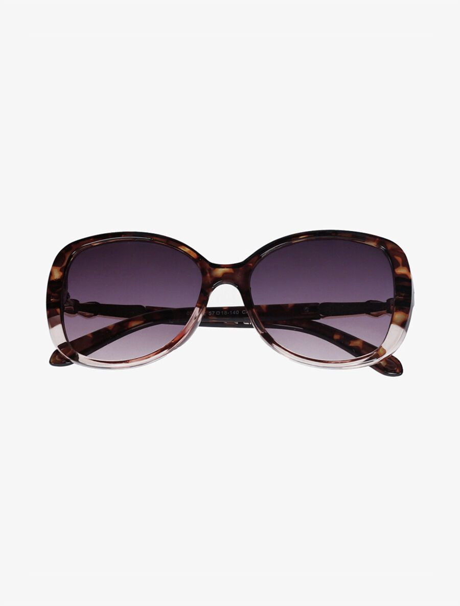 Lunettes de soleil oversize ronde - Marron - 2