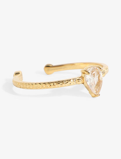 Bague ajustable sertie d&