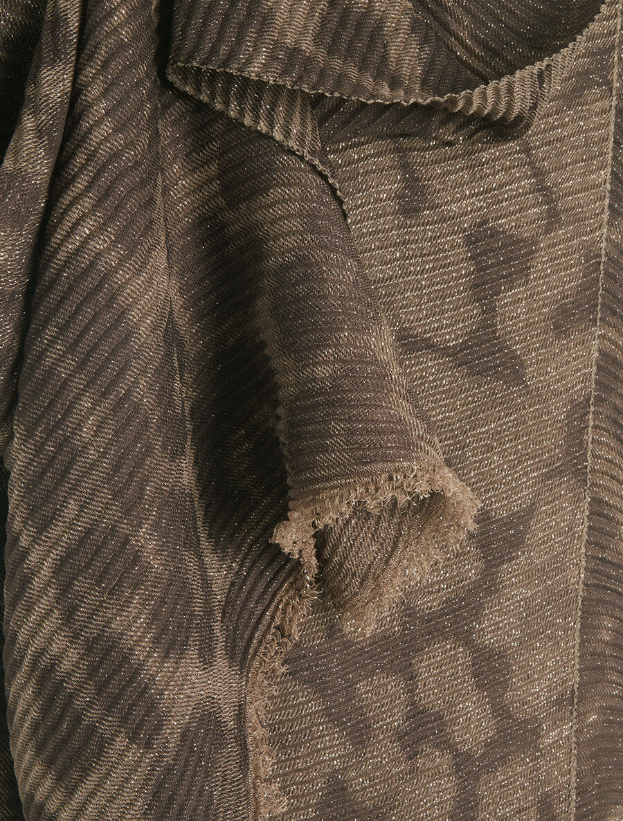 Foulard irisé imprimé guépard - Marron - 3