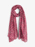 Foulard imprimé fleuri et irisé - Pourpre - 1