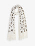 Foulard épais imprimé léopard irisé - Écru - 1