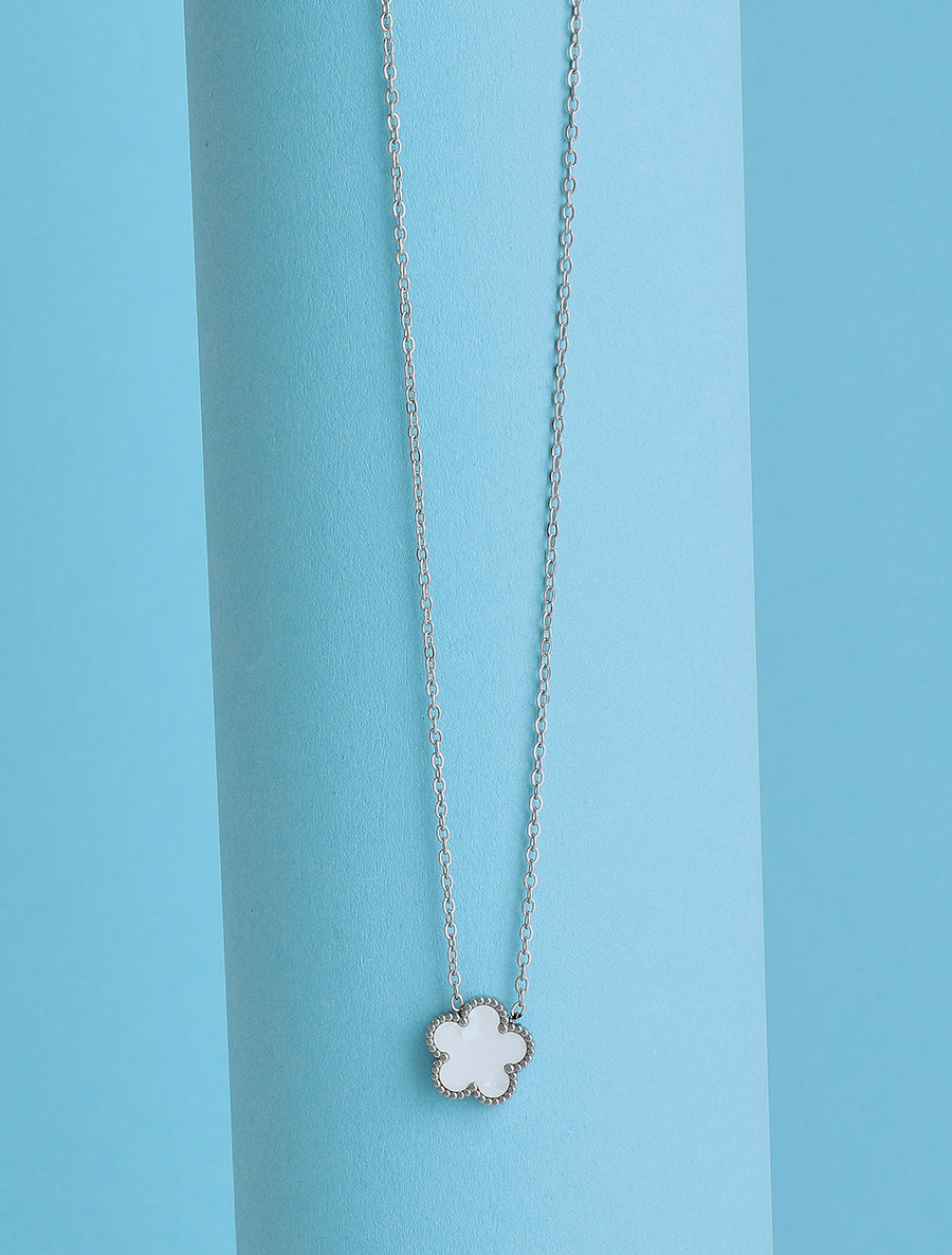 Collier à fleur - Blanc - 1