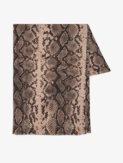 Foulard à imprimé python - Beige - 2