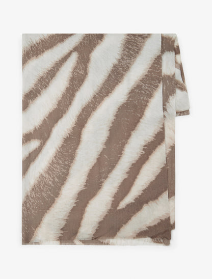 Foulard à imprimé vagues fondus - Beige - 2