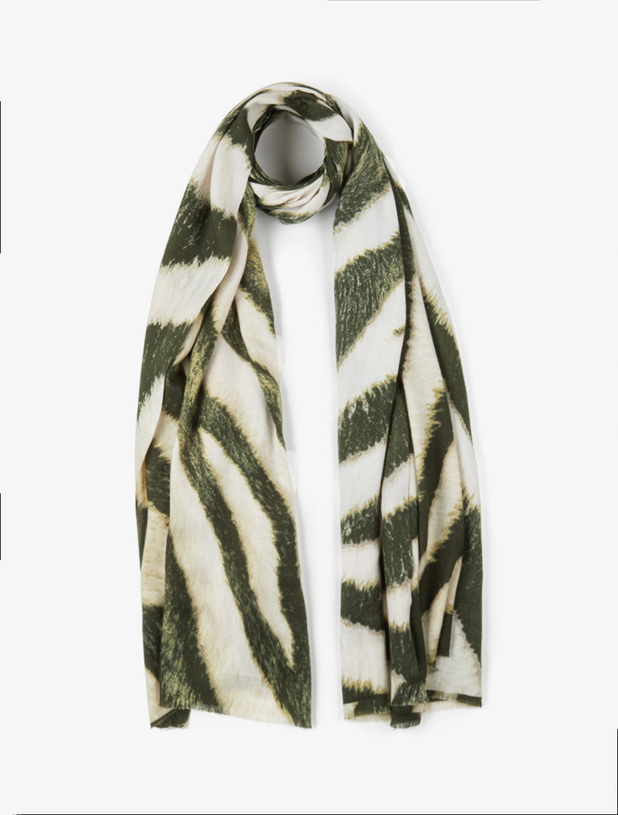Foulard à imprimé vagues fondus - Vert - 1