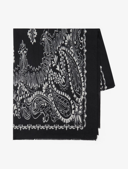 Foulard à imprimé cachemire - Noir - 2