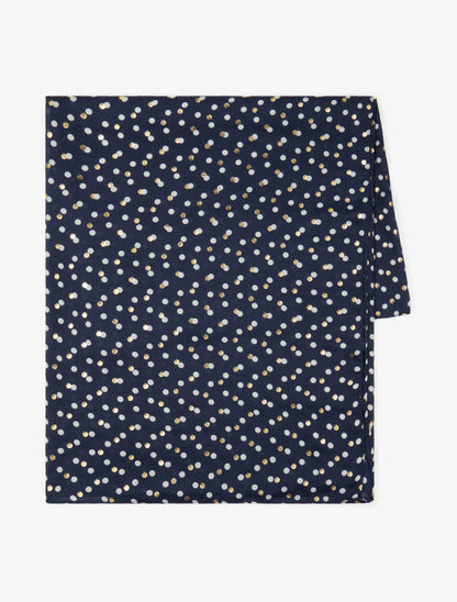 Foulard à imprimé points irisés - Marine - 2