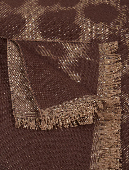 Foulard à imprimé léopard irisé - Marron - 3